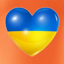 Ukrajina srdce vlajka
