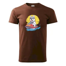 Husky na vodnom skútri