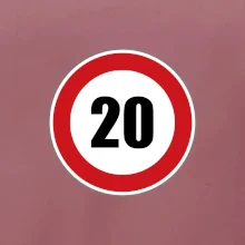 Dopravná značka - obmedzenie rýchlosti 20