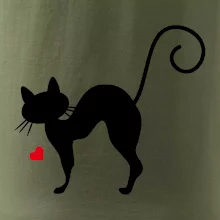 Zamilovaná mačka prehnutá