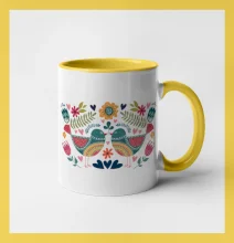 Folklór - dva farebné vtáčiky