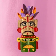 Mayová maska s perím