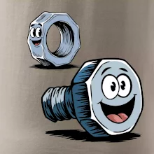 Parové tričko - Skrutka a matka