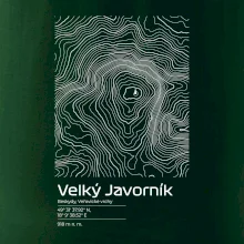 Velký Javorník (Beskydy) - vrstevnice v obdĺžniku