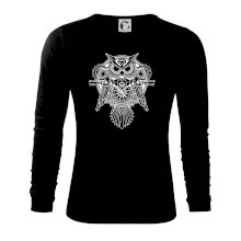 Steampunk sova čiernobiela Steampunk sova čiernobiela