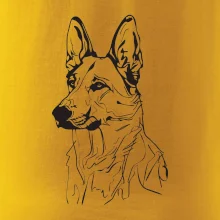 Nemecký ovčiak čierna kresba