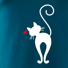 Zamilovaná mačka zozadu