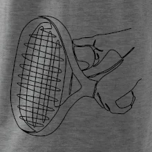 Tenisová raketa jedným ťahom Tenisová raketa jedným ťahom