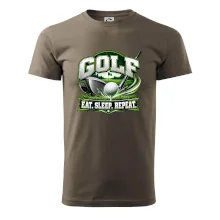 Golfová palica s loptičkou eat sleep repeat