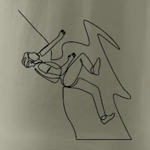 Lezec na skale jedným ťahom