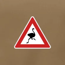 Dopravná značka - Pozor pštros