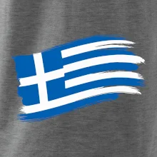 Grécko vlajka - štetkou
