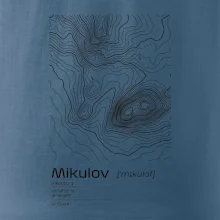 Mikulov - vrstevnice v obdĺžniku