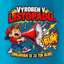 Vyroben v listopadu hlučný kluk s červeným megafonem