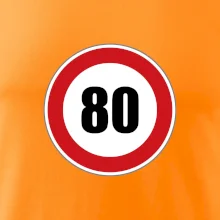 Dopravná značka - obmedzenie rýchlosti 80