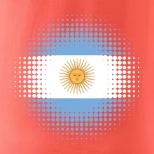Argentína vlajka bodkovaná