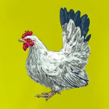 Sliepka kreslená biela Sliepka kreslená biela