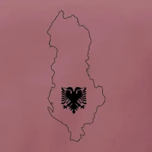 Albánsko obrys mapa