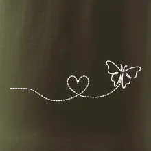 Dráha letu motýľa - srdce