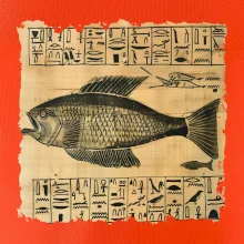 Egyptské hieroglyfy ryba