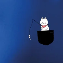 Mačka s rybou vo vrecku