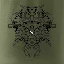 Steampunk sova čiernobiela Steampunk sova čiernobiela