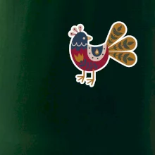 Folklór na prsníku sliepky