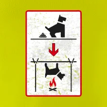 Tričko pre odporcov sraní na chodníku