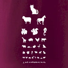 Očný test zvieratká Očný test zvieratká