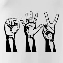 Kameň nožnice papier čierne