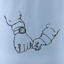 Otec a syn ruky obrys