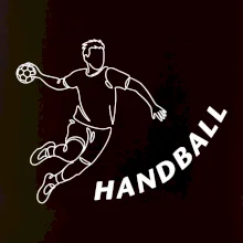 Handball nápis šikmo