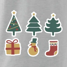 Vianočná sada - stromčeky a darčeky