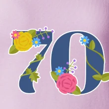 Kvetinové číslo kreslené - 70 Kvetinové číslo kreslené - 70