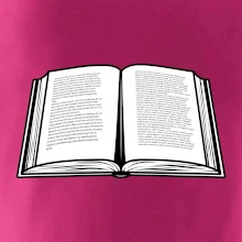 Kniha čiernobiela otvorená s textom