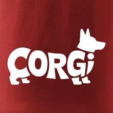 Corgi nápis v tele