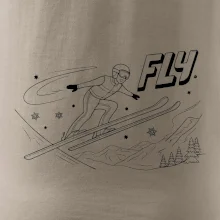 Skokan na lyžiach čierny obrázok FLY