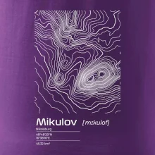 Mikulov - vrstevnice v obdĺžniku