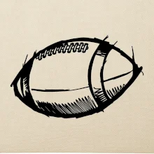 Americký futbal lopta skica