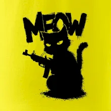 Meow mačka so zbraňou