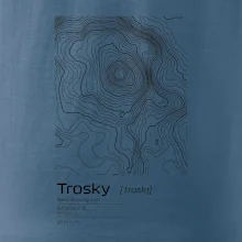 Trosky - vrstevnice v obdĺžniku