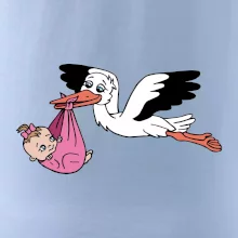 Bocian a bábätko - dievča (Hana-creative)