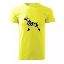 Doberman - nápis v tele