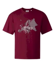 Mapa Európy - srdce v Ukrajine