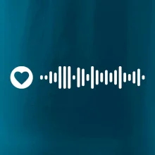 Zamilovaný Spotify kód na prsníku