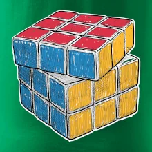 Rubikova kocka kreslená