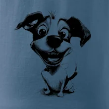 Čiernobiela karikatúra Jack Russell teriér