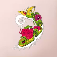 Milkshake vlak kreslený