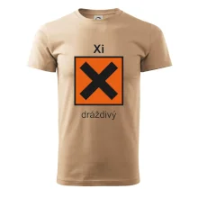 Xi Dráždivý - Výstražná tabuľka na tričku Xi Dráždivý - Výstražná tabuľka na tričku