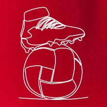 Futbalová lopta kopačka jedným ťahom